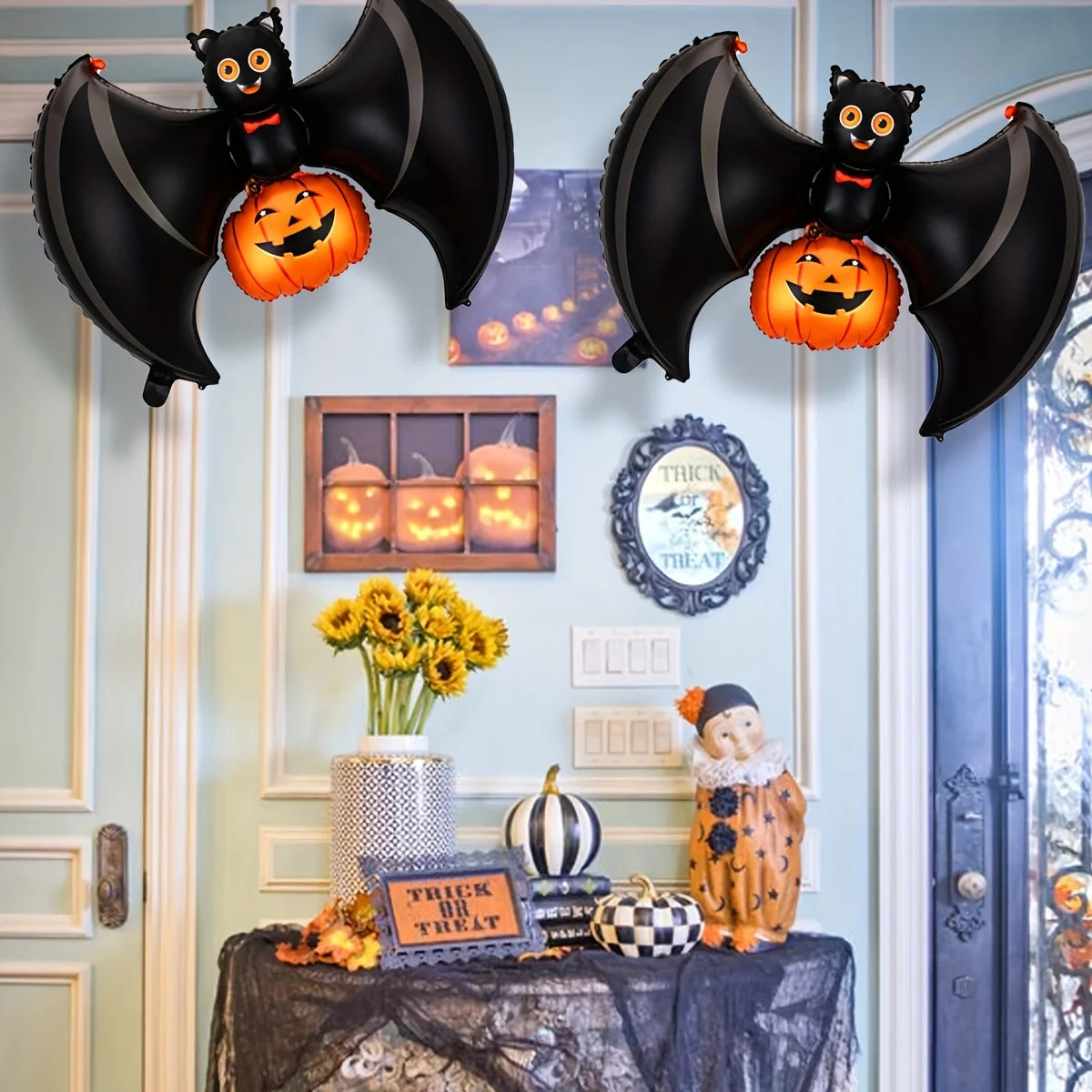 イベント・ハロウィン装飾｜こうもり＆クモ型バルーンセット(1～20個)