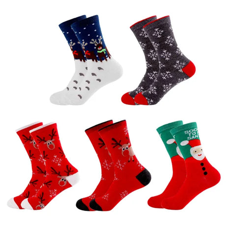 |クリスマスグッズ・ ノベルティ用品 |  クリスマス柄 ソックス5足組 | フリーサイズ