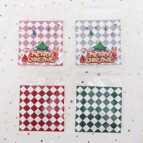 イベント・クリスマス装飾｜クリスマス柄ギフトバッグセット(100個入)