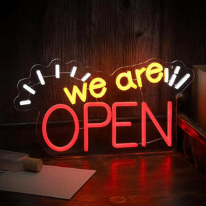 WE ARE OPEN　LEDネオンサイン
