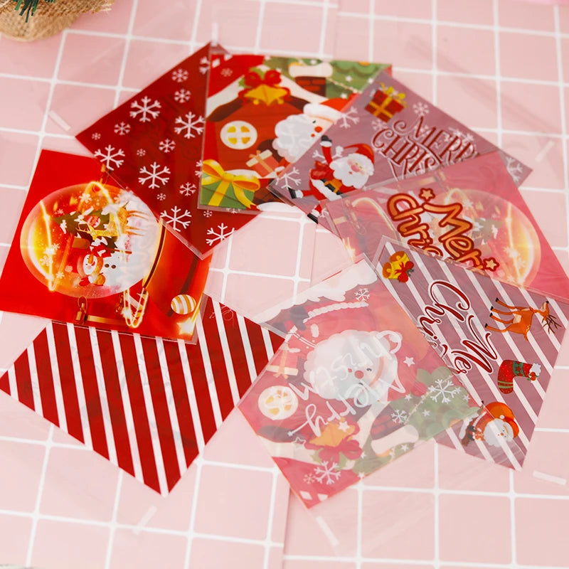 イベント・クリスマス装飾｜クリスマス柄ギフトバッグセット(100個入)