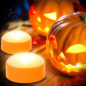 イベント・ハロウィングッズ｜LEDパンプキンナイトライト2個セット