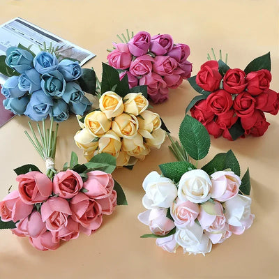 パーティー・インテリア装飾｜造花シルクローズブーケ(25cm)｜誉PRINTING
