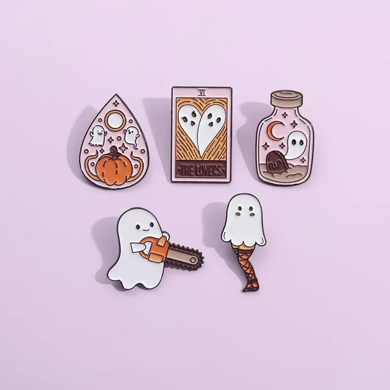 イベント・ハロウィングッズ｜ゴシックエナメルピンブローチ