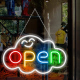 スマイルopen　LEDネオンサイン（ネオン看板）
