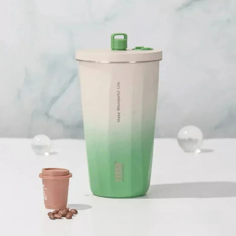 |イベント・ノベルティ用品 |  真空断熱ステンレス製 ストロー付きボトル | 600ml