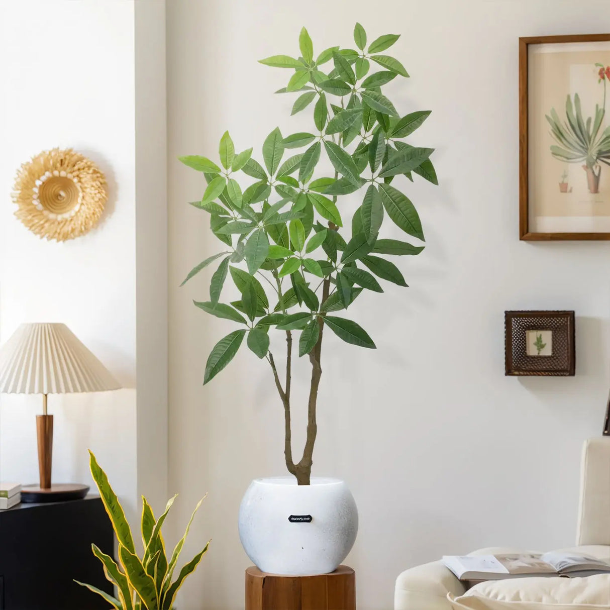 人工マネーツリー 観葉植物【90〜180cm】鉢付き大型フェイクグリーン｜室内外インテリア・商業施設・オフィス装飾に