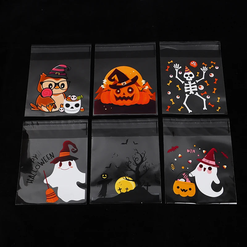 イベント・ハロウィングッズ｜6 in 1 セルフシール ギフトバッグ 50個セット