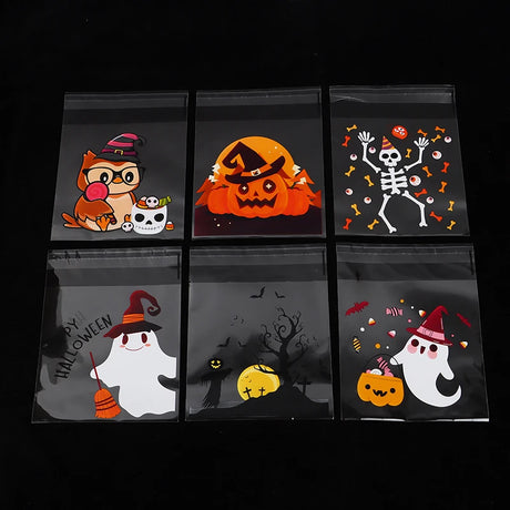 イベント・ハロウィングッズ｜6 in 1 セルフシール ギフトバッグ 50個セット