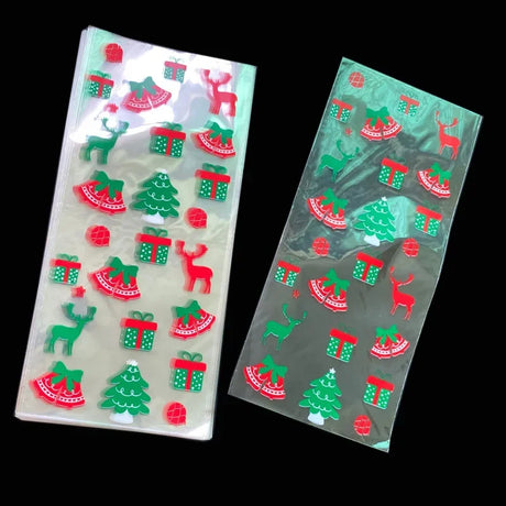 イベント・クリスマス装飾｜ギフト用 ビニール製バッグ (50枚セット)