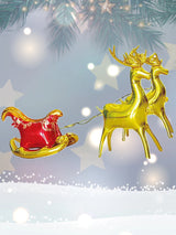 イベント・クリスマス装飾｜ゴールドクリスマスエルクバルーンセット3個