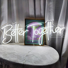 Mr&Mrs／Better Together LED ネオンサイン（ネオン看板）