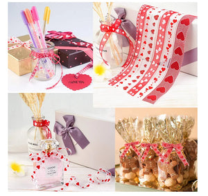 ハートプリントオーガンザリボン 10m