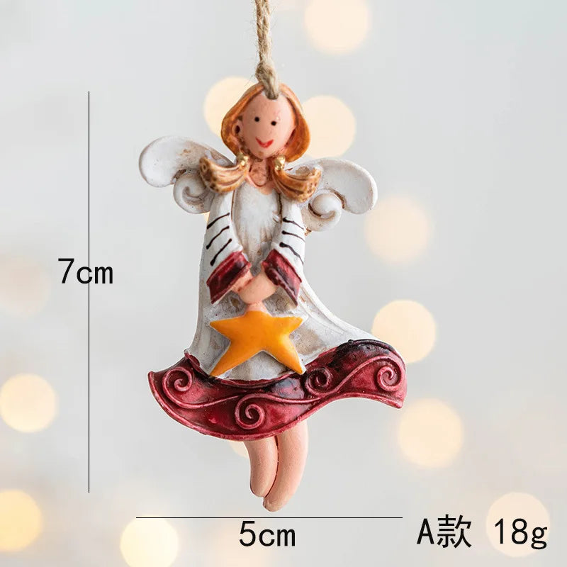 可愛い！クリスマスペンダントオーナメント（サンタ／天使／雪だるま）