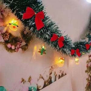 イベント・クリスマス装飾｜ティンセル リボンガーランド 緑白