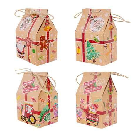 イベント・クリスマス装飾｜クラフト紙製 ギフト用ボックスセット( 20個入）