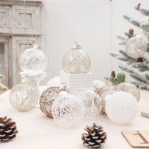 イベント・クリスマス装飾｜8cm PETボールオーナメント6個セット