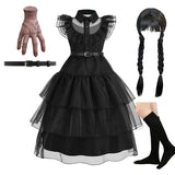 イベント・ハロウィングッズ｜ウエンズデー風プリンセスコスチュームセット（110c～160c）