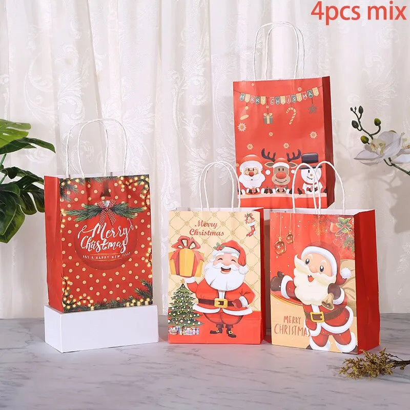 イベント・クリスマス装飾｜手さげ型・ボックス型 ギフト用バックセット(4pcs/5pcs)
