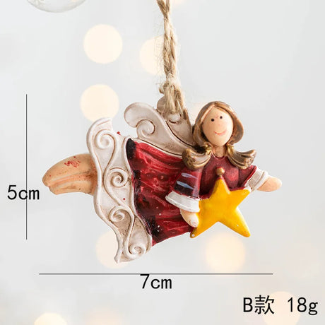 可愛い！クリスマスペンダントオーナメント（サンタ／天使／雪だるま）