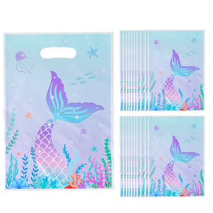 |イベント・ノベルティ用品 |マーメイド柄ギフトバッグ 10/30/50個セット | W16×H25c