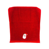 クリスマスグッズ・ ノベルティ用品｜クリスマス柄刺しゅう入りタオル| 45x32cm