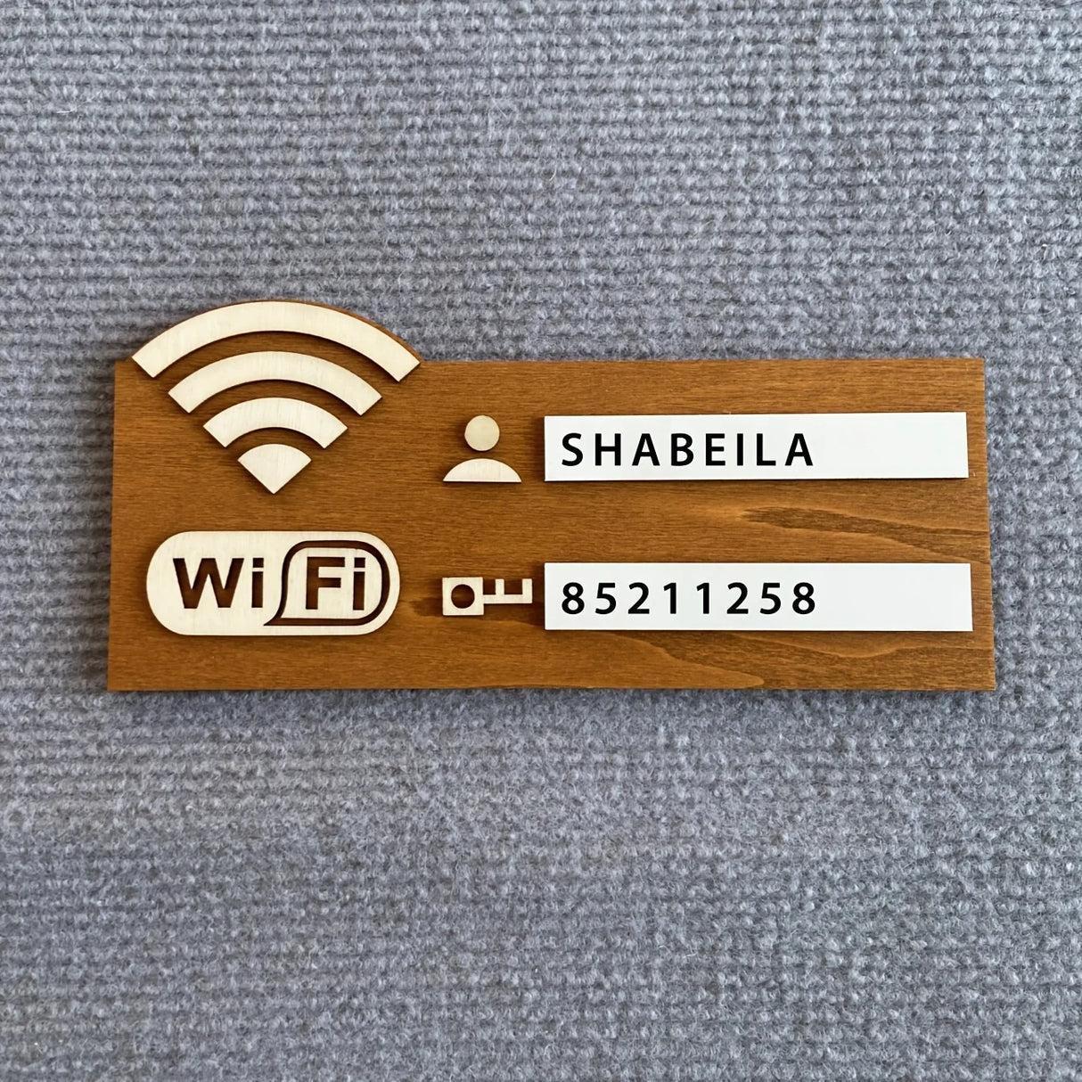 ヴィンテージ風木製WiFiパスワードサイン