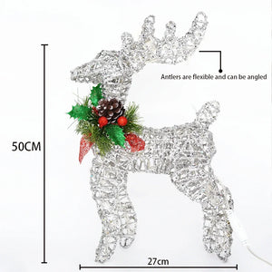 イベント・クリスマス装飾｜鉄製トナカイライトイルミネーション(30c/40c/50c)