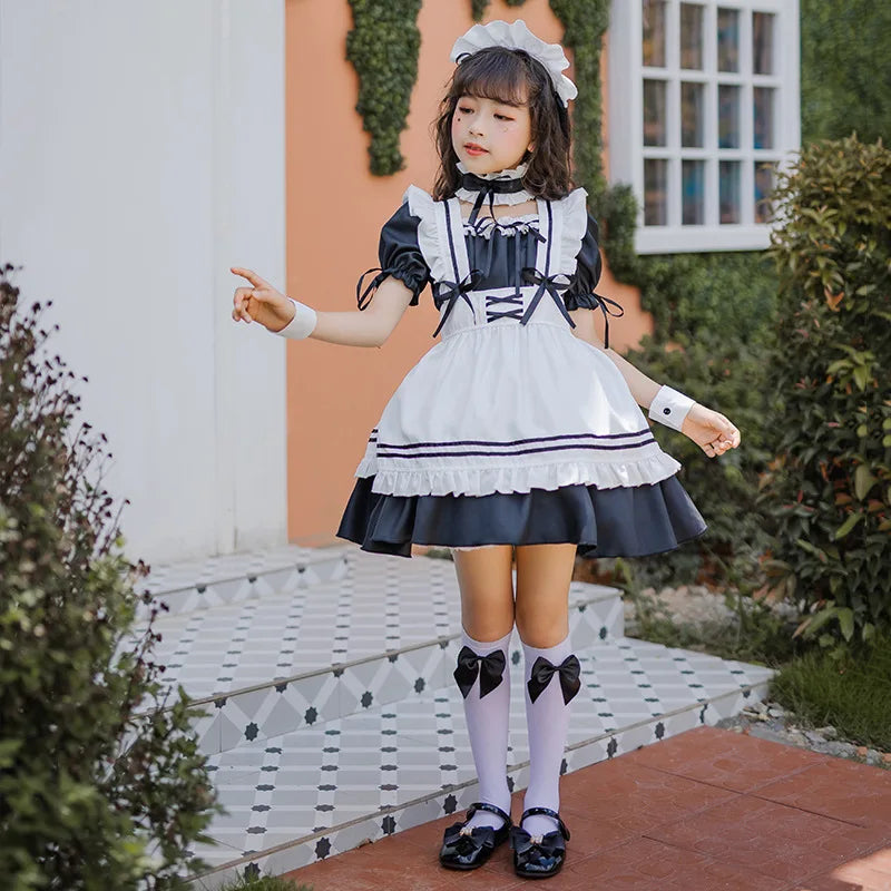 イベント装飾・ハロウィングッズ｜子供用メイド風コスチューム（110c-150cサイズ）