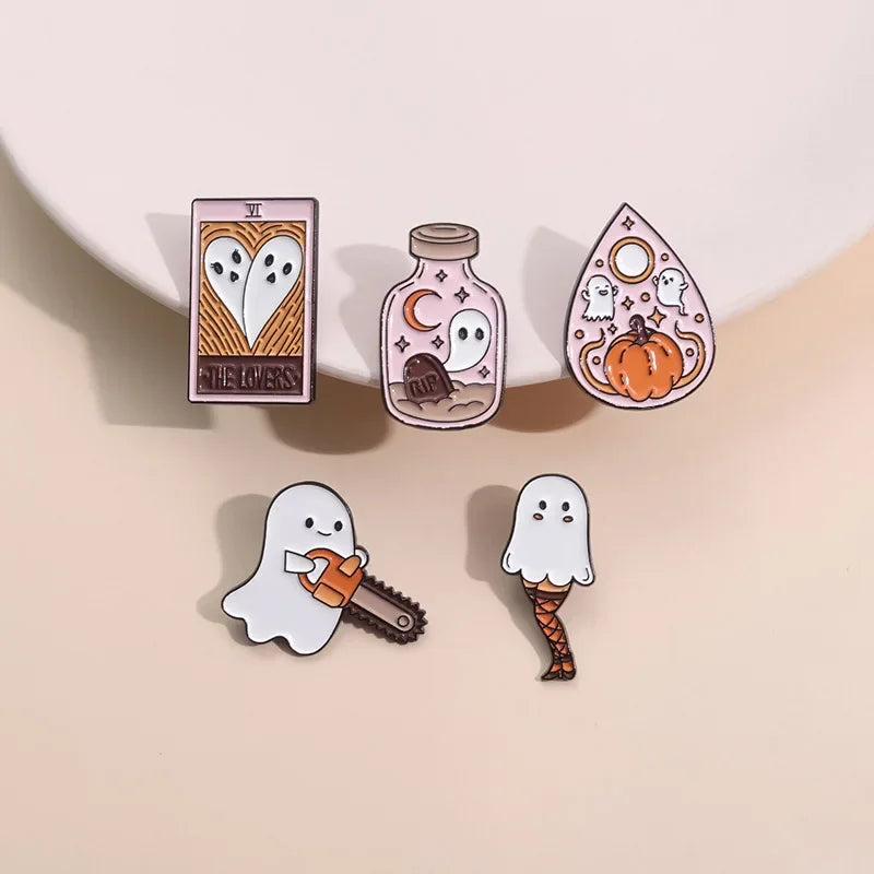 イベント・ハロウィングッズ｜ゴシックエナメルピンブローチ