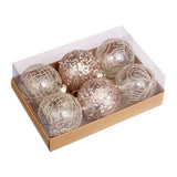 イベント・クリスマス装飾｜8cm PETボールオーナメント6個セット