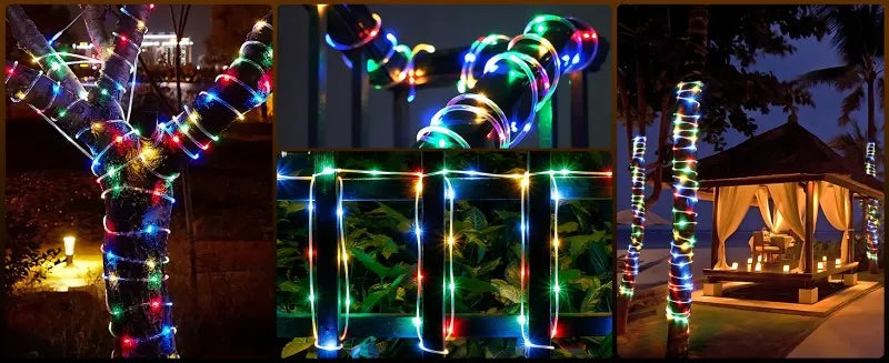 イベント・クリスマス装飾｜ソーラー充電式 防水LEDガーデンライト(30M)