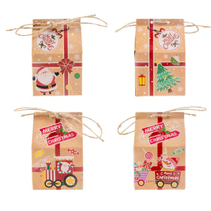 イベント・クリスマス装飾｜クラフト紙製 ギフト用ボックスセット( 20個入）