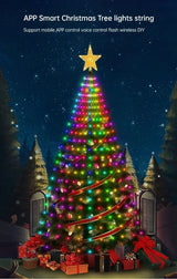 地引テスト用2.1M Smart Lighted RGB Christmas Tree APP & Remote Control Star Topper Outdoor DIY APP Controlled Lighted Christmas Tree Light