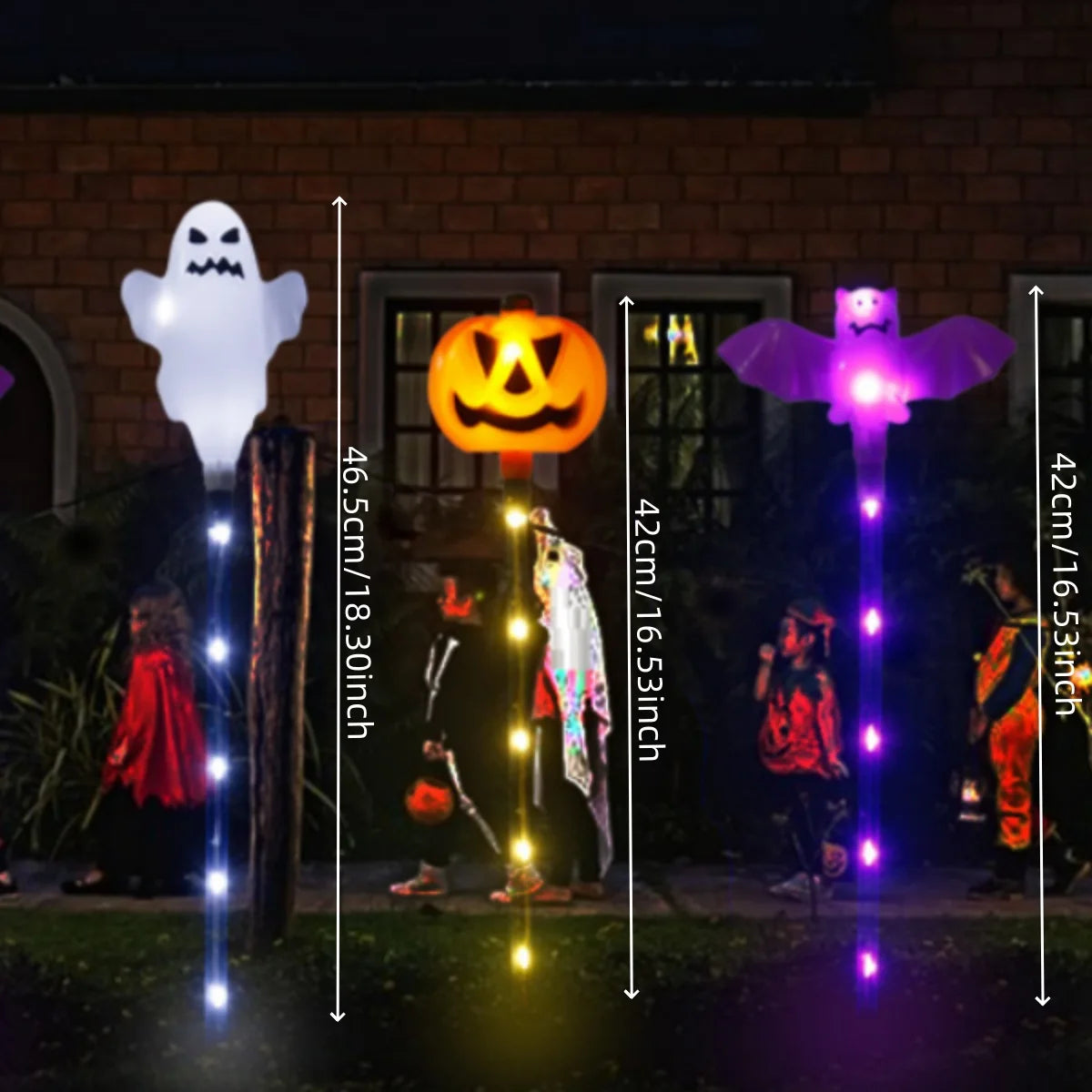 イベント・ハロウィングッズ｜ソーラー式8LEDガーデンライト6個セット