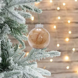 イベント・クリスマス装飾｜ゴールドリネンロープ付きクリスマスボール6個セット