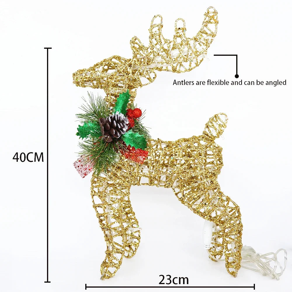 イベント・クリスマス装飾｜鉄製トナカイライトイルミネーション(30c/40c/50c)