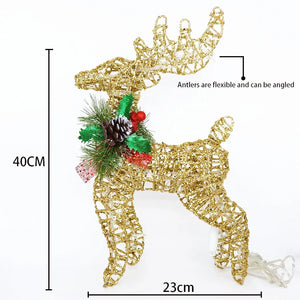 イベント・クリスマス装飾｜鉄製トナカイライトイルミネーション(30c/40c/50c)