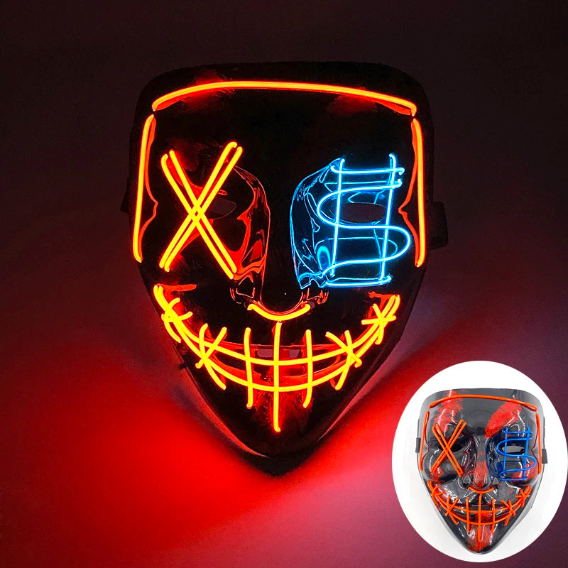 イベント・ハロウィングッズ｜LED光る！仮面マスク(フリーサイズ)