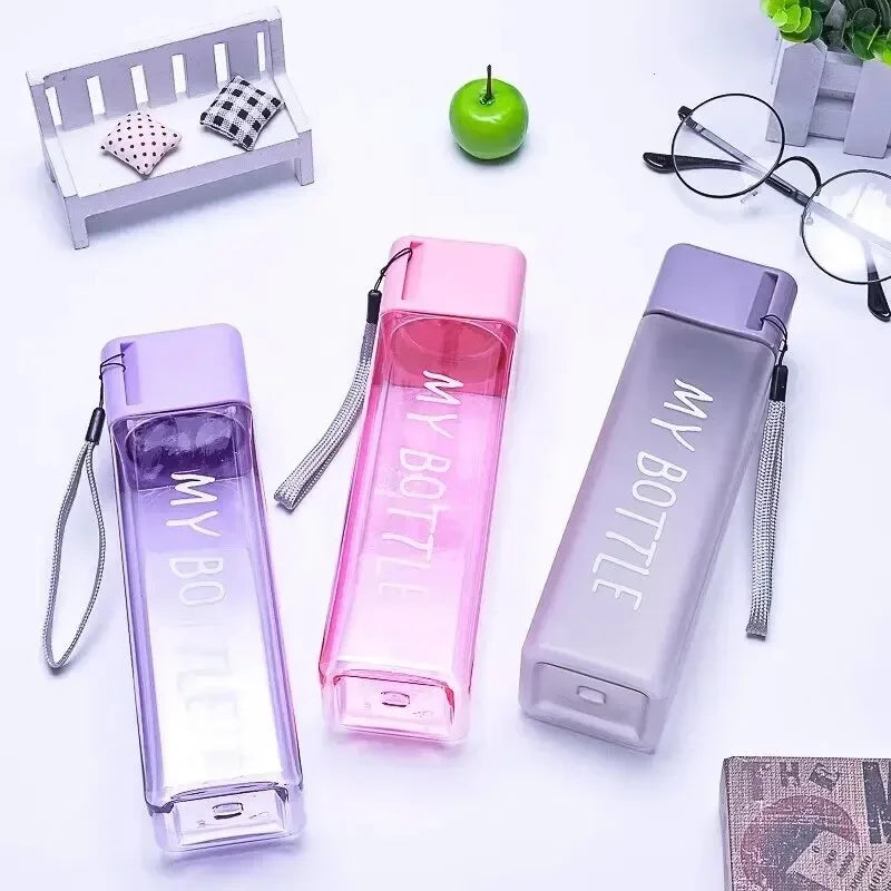 |イベント・ノベルティ用品 |ポータブル透明スクエアボトル | 500ml