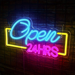 Open 24HRS LEDネオンサイン