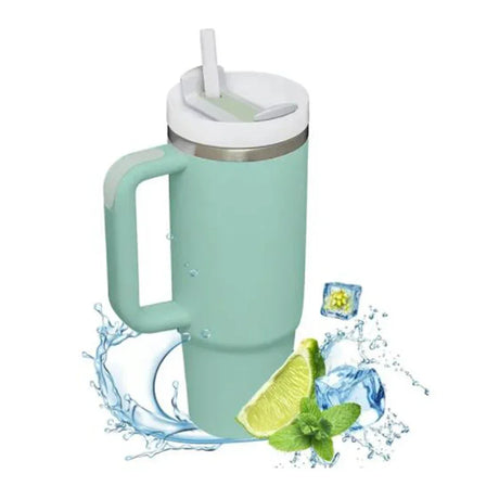 |イベント・ノベルティ用品 | ハンドルストロー付ステンレス断熱ボトル | 1200ml