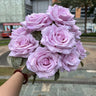 パーティー・インテリア装飾｜ 造花ダイヤモンドローズブーケ9輪１束(50c)