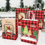 イベント・クリスマス装飾｜クリスマスクラフト紙ギフトバッグセット(4枚入)