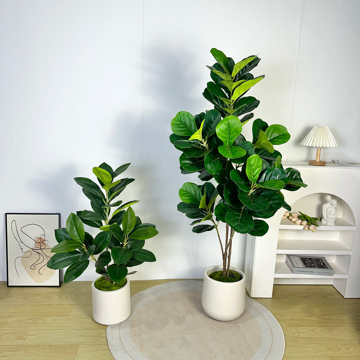 大型人工植物 フィカスツリー 40～145cm｜フェイクフィドルリーフ フィグ グリーンプラント インテリア装飾 オフィス・ウェディング向け