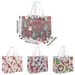 イベント・クリスマス装飾｜不織布トートバッグ型ギフトバックセット(4個/8個)
