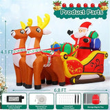 イベント・クリスマス装飾｜LEDライト付きクリスマスサンタデコレーション 2.1m