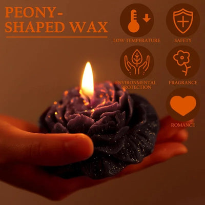 牡丹の香り付き大豆ワックスキャンドル 80g｜誉PRINTING