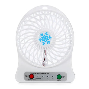 |イベント・ノベルティ用品 | 充電式 LEDライト付きポータブルミニファン