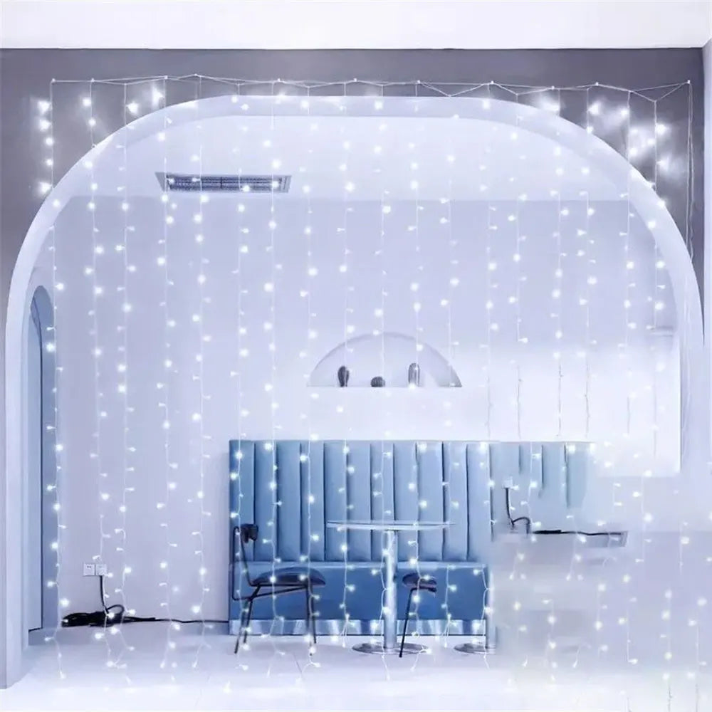 電池式LEDカーテンライト 100-600LED